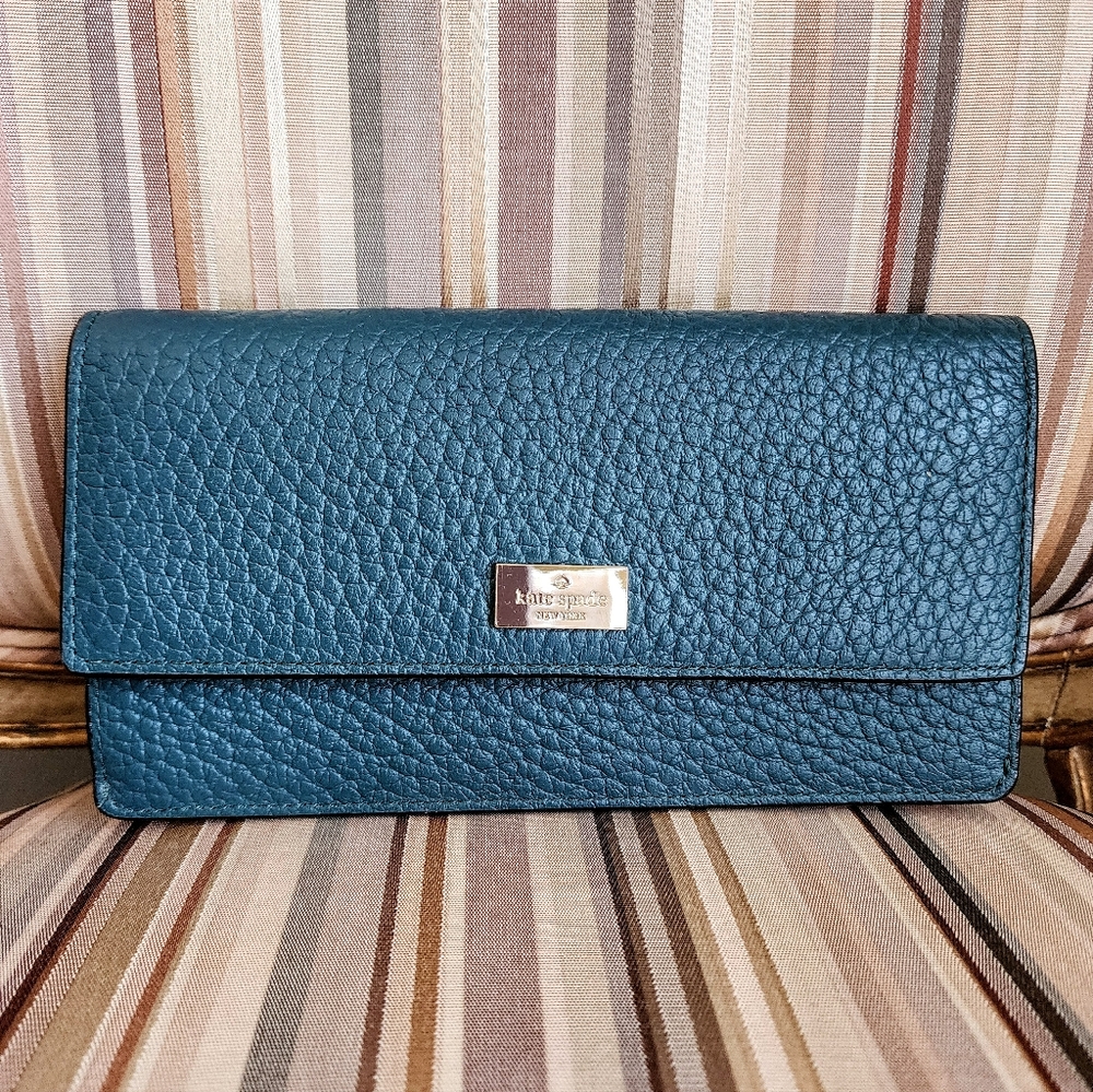 Kate Spade Blue Teal Leather Wallet